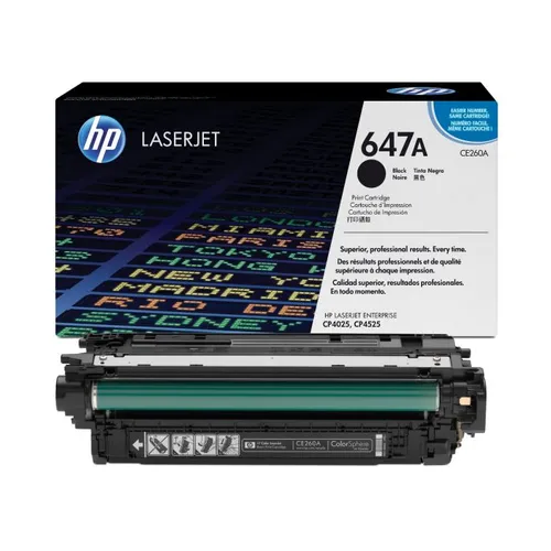 HP 647A Black Toner Cartridge - (CE260A)