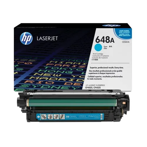 HP 648A Cyan Toner Cartridge - (CE261A)