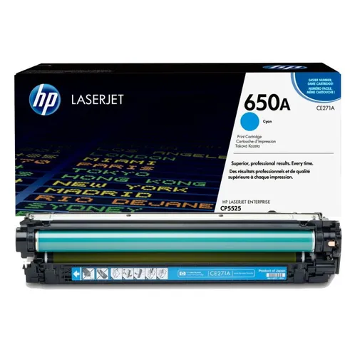 HP 650A Cyan Toner Cartridge - (CE271A)