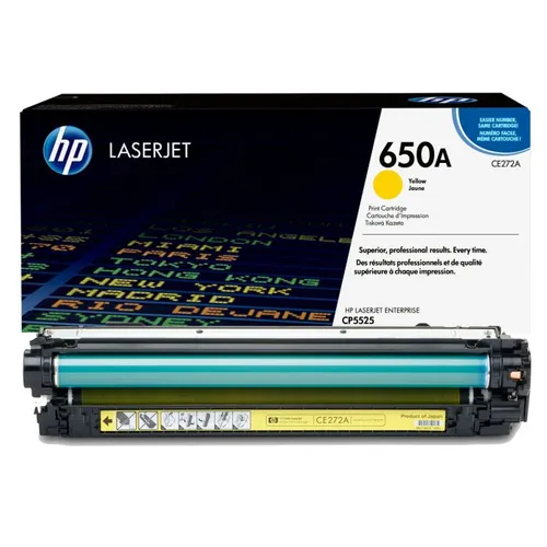 HP 650A Yellow Toner Cartridge - (CE272A)