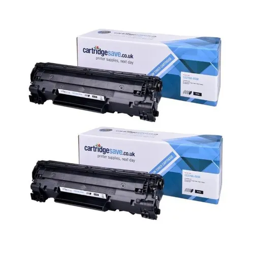 Compatible HP 78A Black Toner Cartridge Twin Pack - (CE278AD)
