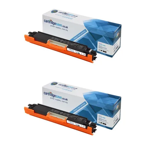 Compatible HP 126A Black Toner Cartridge Twin Pack - (CE310AD)