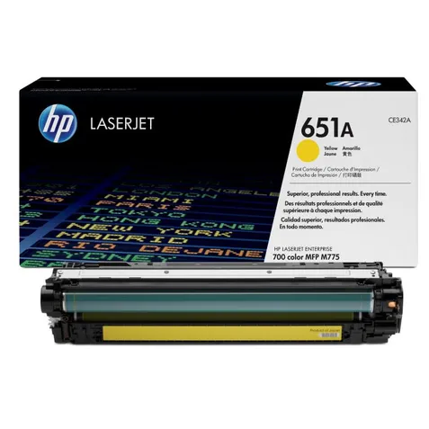 HP 651A Yellow Toner Cartridge - (CE342A)