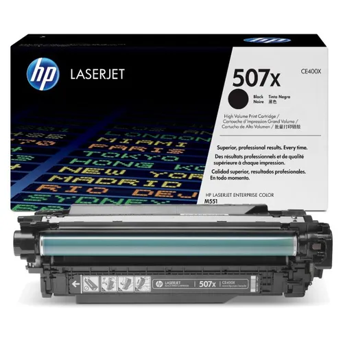 HP 507X High Capacity Black Toner Cartridge - (CE400X)