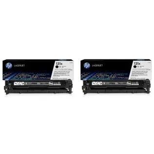 HP 131X High Capacity Black Toner Cartridge Twin Pack - (CF210XD)