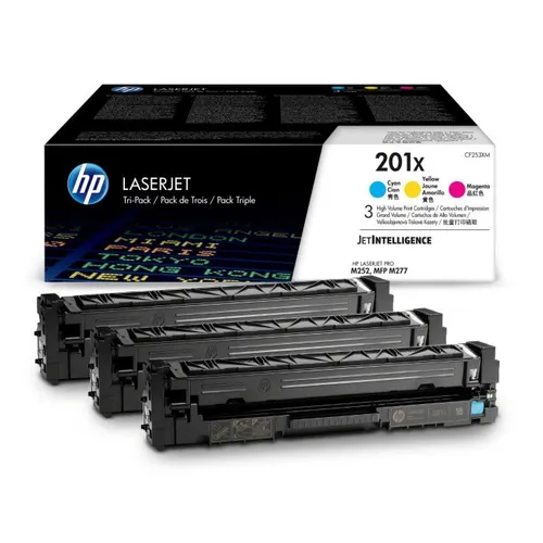 HP 201X High Capacity 3 Colour Toner Cartridge Multipack (CF253XM)