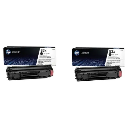 HP 83X High Capacity Black Toner Cartridge Twin Pack - (CF283XD)