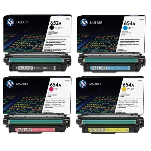 HP 4 Colour 652A / 654A Toner Cartridge Multipack