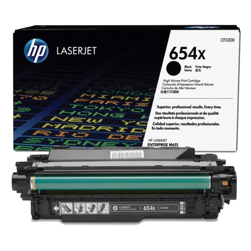 HP 654X High Capacity Black Toner Cartridge - (CF330X)