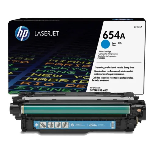 HP 654A Cyan Toner Cartridge - (CF331A)
