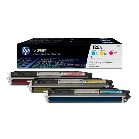 HP 126A 3 Colour Toner Cartridge Multipack - (CF341A)