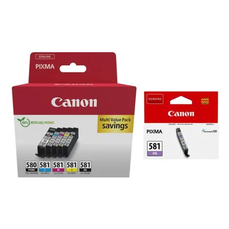 Canon CLI-581 6 Colour Ink Cartridge Multipack