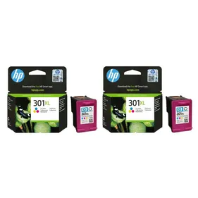 HP 301XL High Capacity Tri-Colour Ink Twin Pack - (D8J46AE)
