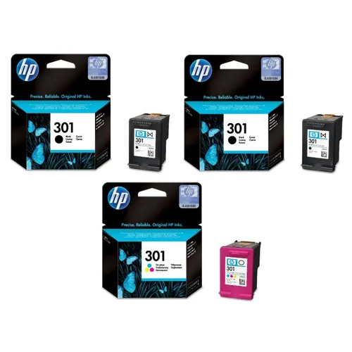 HP 301 2 x Black & 1 x Tri-Colour Ink Cartridge Multipack E5Y87EE
