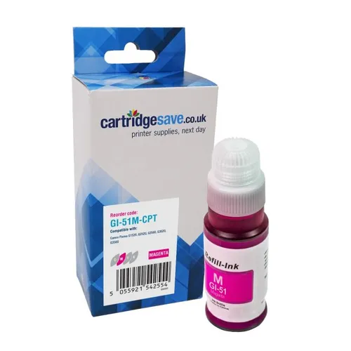 Compatible Canon GI-51 Magenta Ink Bottle - (GI-51M)