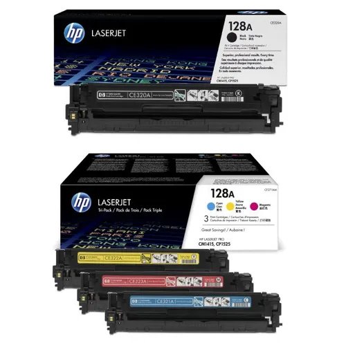 HP 128A 4 Colour Toner Cartridge Multipack (CE320A & CF371AM)