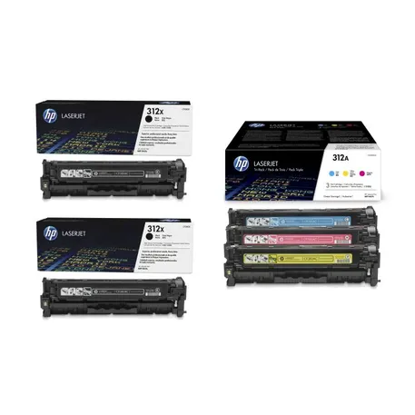 HP 312A / HP 312X 5 Colour Toner Cartridge Multipack - (CF380XD & CF440AM)
