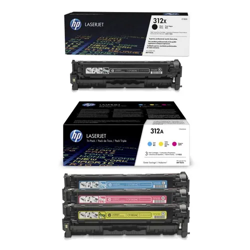 HP 312A / 312X 4 Colour Toner Cartridge Multipack