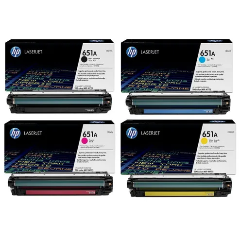HP 651A 4 Colour Toner Cartridge Multipack