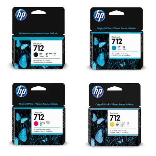 HP 712 High Capacity 4 Colour Ink Cartridge Multipack