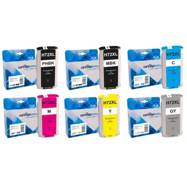 Compatible HP 72 High Capacity 6 Colour Ink Cartridge Multipack
