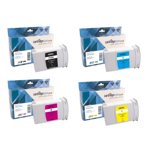 Compatible HP 80 High Capacity 4 Colour Ink Cartridge Multipack