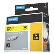 Dymo 18054 Black On Yellow Heat Shrink Non adhesive Tubing 9mm x 1.5m (S0718290)