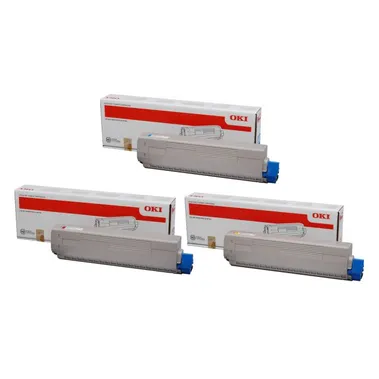 OKI 4484450 3 Colour Toner Cartridge Multipack