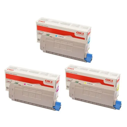 Oki 4647110 3 Colour Toner Cartridge Multipack
