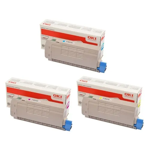 Oki 4650750 3 Colour Toner Cartridge Multipack