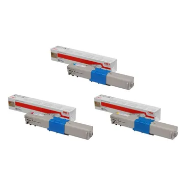 Oki 4650871 3 Colour Toner Cartridge Multipack