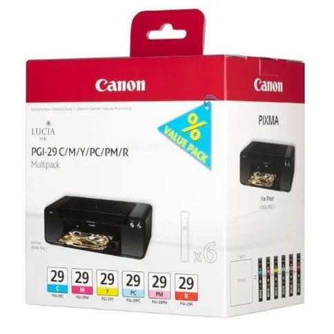 Canon PGI-29 6 Colour Ink Cartridge Multipack - (4873B005)