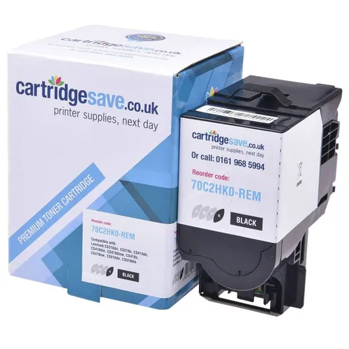 Compatible Lexmark 702HK High Capacity Black Toner Cartridge - (70C2HK0)