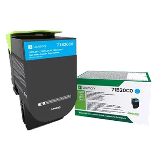 Lexmark 71B20C0 Cyan Return Program Toner Cartridge