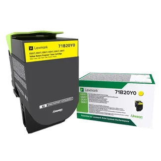 Lexmark 71B20Y0 Yellow Return Program Toner Cartridge