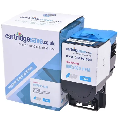 Compatible Lexmark 802C Cyan Toner Cartridge - (80C20C0)