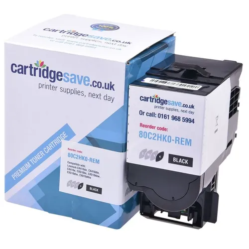 Compatible Lexmark 802HK High Capacity Black Toner Cartridge - (80C2HK0)