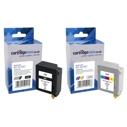 Compatible Canon BC-02 / BC-05 Black & Tri-Colour Ink Cartridge Multipack