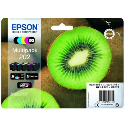 Epson 202 5 Colour Ink Cartridge Multipack - (T02E7 Kiwi)