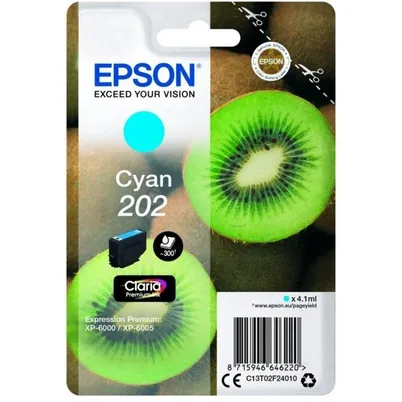 Epson 202 Cyan Ink Cartridge - (T02F2 Kiwi)