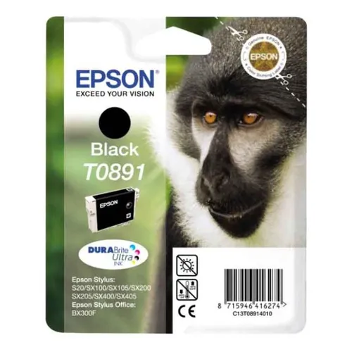 Epson T0891 Black Ink Cartridge - (C13T089140 Monkey)