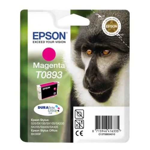 Epson T0893 Magenta Ink Cartridge - (C13T089340 Monkey)