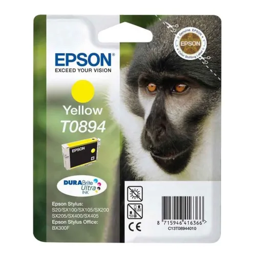 Epson T0894 Yellow Ink Cartridge - (C13T089440 Monkey)