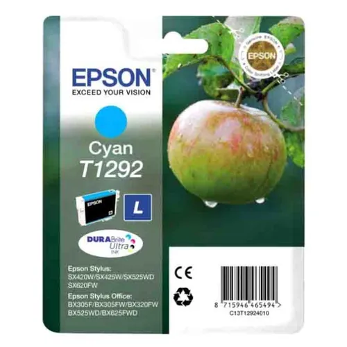 Epson T1292 High Capacity Cyan Ink Cartridge - C13T12924010 Apple