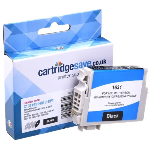 Compatible Epson 16XL High Capacity Black Ink Cartridge - (T1631 Pen and Crossword)