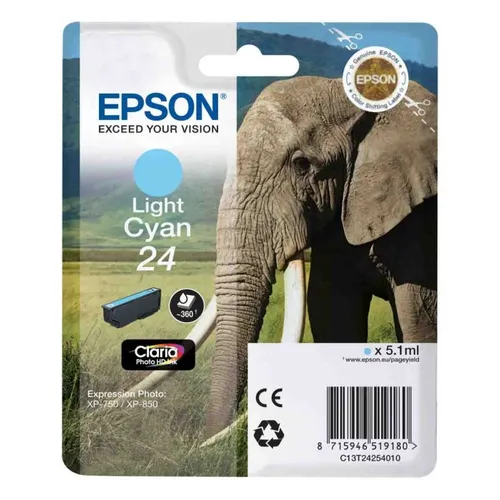 Epson 24 Light Cyan Ink Cartridge - (T2425 Elephant)
