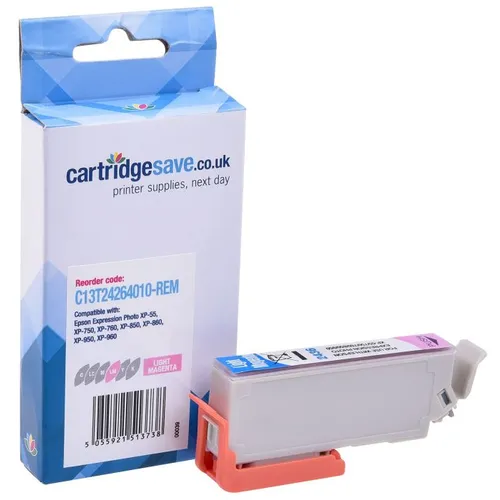 Compatible Epson 24 Light Magenta Ink Cartridge - (T2426 Elephant)