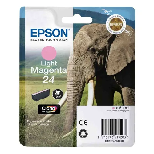 Epson 24 Light Magenta Ink Cartridge - (T2426 Elephant)