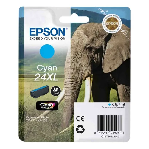Epson 24XL Cyan High Capacity Ink Cartridge - (T2432 Elephant)