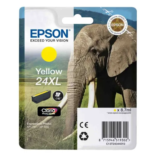 Epson 24XL Yellow High Capacity Ink Cartridge - (T2434 Elephant)